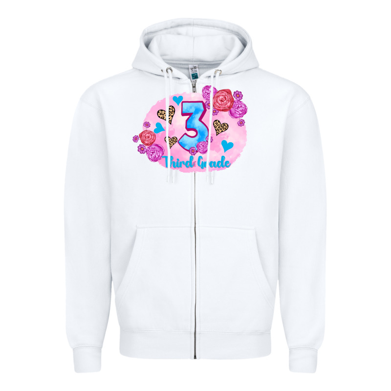 Back To School Flowers Third Grade 3200x2400 Zipper Hoodie by AdoDesignShop | Teevron
