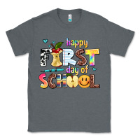 Charcoal Heather happy first day of school Classic Tee - AdoDesignShop