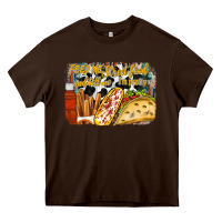 Chocolate Brown feed me street food and tell me im pretty Heavy Core Tee - RacoonDesign