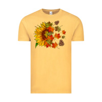 Sunflower And Autumn Leaves Vintage Tee | Teevron