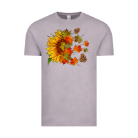 Vintage Zinc sunflower and autumn leaves Vintage Tee - HRA Design Shop