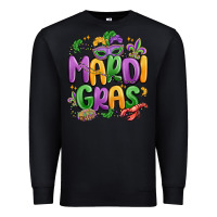 Black mardi gras Premium Sweatshirt - MaliasSmallBusiness