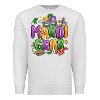Oatmeal Heather mardi gras Premium Sweatshirt - MaliasSmallBusiness