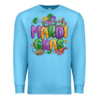 Ocean Blue mardi gras Premium Sweatshirt - MaliasSmallBusiness