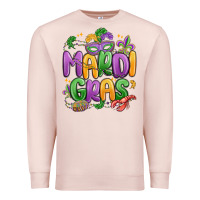 Pale Pink mardi gras Premium Sweatshirt - MaliasSmallBusiness