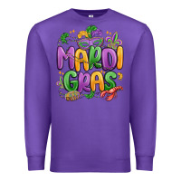 Purple mardi gras Premium Sweatshirt - MaliasSmallBusiness