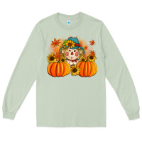 Matcha fall scarecrow with pumpkins Long Sleeve Tee - Artiststas