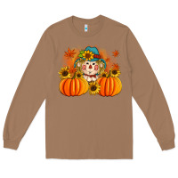 Toasted Coconut fall scarecrow with pumpkins Long Sleeve Tee - Artiststas