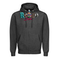 Charcoal Heather rodeo babe turquoise serape cowhide leopard Zipper Hoodie - Artiststas