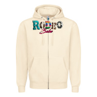 Sandshell rodeo babe turquoise serape cowhide leopard Zipper Hoodie - Artiststas