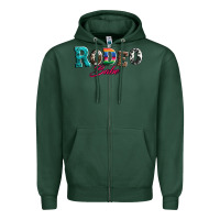 Sports Green rodeo babe turquoise serape cowhide leopard Zipper Hoodie - Artiststas