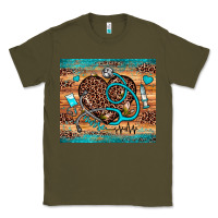 Army Green nurse leopard heart Classic Tee - JahusDesignShop