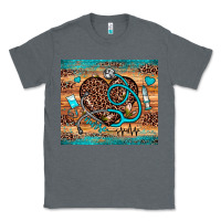 Charcoal Heather nurse leopard heart Classic Tee - JahusDesignShop