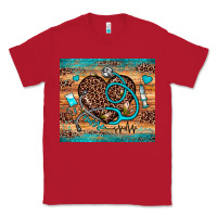 Red nurse leopard heart Classic Tee - JahusDesignShop