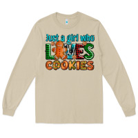 Mushroom just a girl who loves cookies Long Sleeve Tee - AdoDesignShop