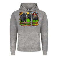 Cloud Rock black angus cattle and bull in barnyard Vintage Hoodie - RanaPortraitStore