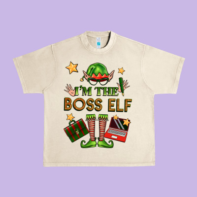 Im The Boss Elf Urban Heavy Tee Designed By Fadigitalartstudio
