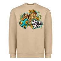 Mushroom leopard cowhide hearts Heavyweight Sweatshirt - Zillion Design Studio