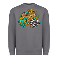 Storm leopard cowhide hearts Heavyweight Sweatshirt - Zillion Design Studio