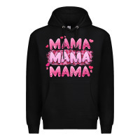 Black mama mama mama valentine's day Premium Hoodie - LillyAllenDesigns