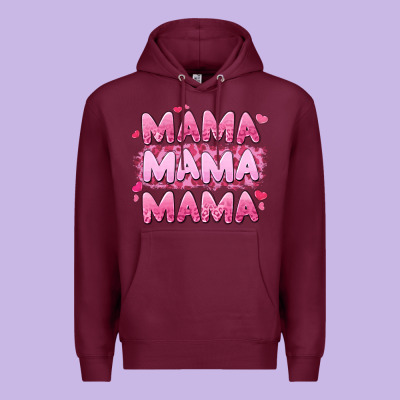 Mama Mama Mama Valentine's Day Premium Hoodie Designed By Lillyallendesigns