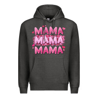 Charcoal Heather mama mama mama valentine's day Premium Hoodie - LillyAllenDesigns
