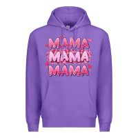 Purple mama mama mama valentine's day Premium Hoodie - LillyAllenDesigns