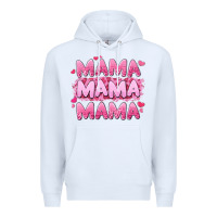 White mama mama mama valentine's day Premium Hoodie - LillyAllenDesigns