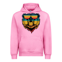 Fuchsia Pink Retro bear Urban Hoodie - Bettercallsaul