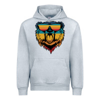 Heather Grey Retro bear Urban Hoodie - Bettercallsaul