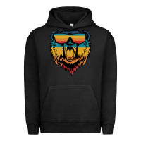 Pigment Black Retro bear Urban Hoodie - Bettercallsaul
