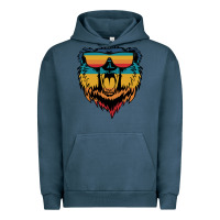 Pigment Midnight Navy Retro bear Urban Hoodie - Bettercallsaul