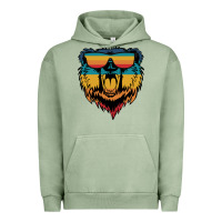 Pigment Oil Green Retro bear Urban Hoodie - Bettercallsaul