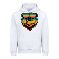 White Retro bear Urban Hoodie - Bettercallsaul