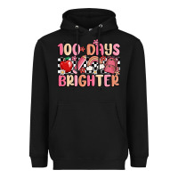 Black 100 days brighter Heavyweight Hoodie - MaliasSmallBusiness