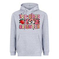 Heather Grey 100 days brighter Heavyweight Hoodie - MaliasSmallBusiness