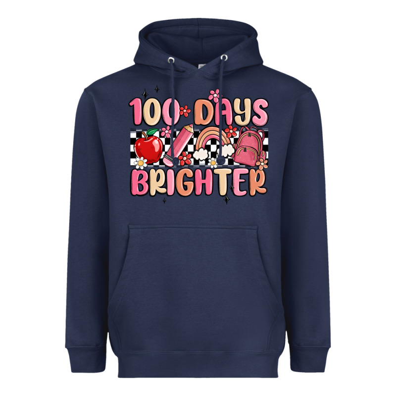 100 Days Brighter Heavyweight Hoodie by MaliasSmallBusiness | Teevron