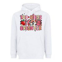 White 100 days brighter Heavyweight Hoodie - MaliasSmallBusiness