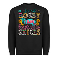 Black i'm not bossy i have leadership skills Heavyweight Sweatshirt - Zillion Design Studio