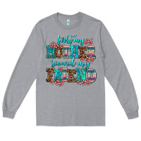 Heather Grey first my mother second my friend Long Sleeve Tee - AdoDesignShop