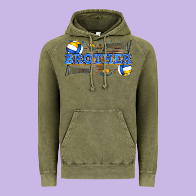 Brother Volleyball Vintage Hoodie Designed By Zillion Design Studio