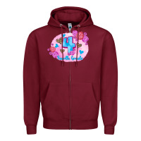 Burgundy back to school flowers fourth grade 3200x2400 Zipper Hoodie - AdoDesignShop
