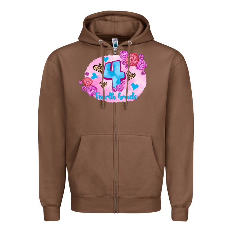 Back To School Flowers Fourth Grade 3200x2400 Zipper Hoodie by AdoDesignShop | Teevron