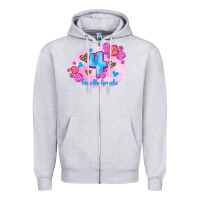 Heather Grey back to school flowers fourth grade 3200x2400 Zipper Hoodie - AdoDesignShop