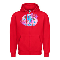 Red back to school flowers fourth grade 3200x2400 Zipper Hoodie - AdoDesignShop