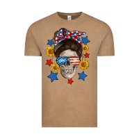 Vintage Coffee American mom skull Vintage Tee - Neo Western
