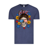Vintage Denim American mom skull Vintage Tee - Neo Western