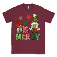 Burgundy be merry Classic Tee - BundleAndBundleShop