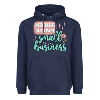 Navy minding my own small business Heavyweight Hoodie - MaliasSmallBusiness