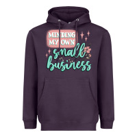 Plum minding my own small business Heavyweight Hoodie - MaliasSmallBusiness